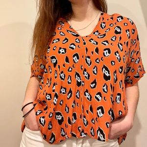 Karlie Chiffon Leopard Top